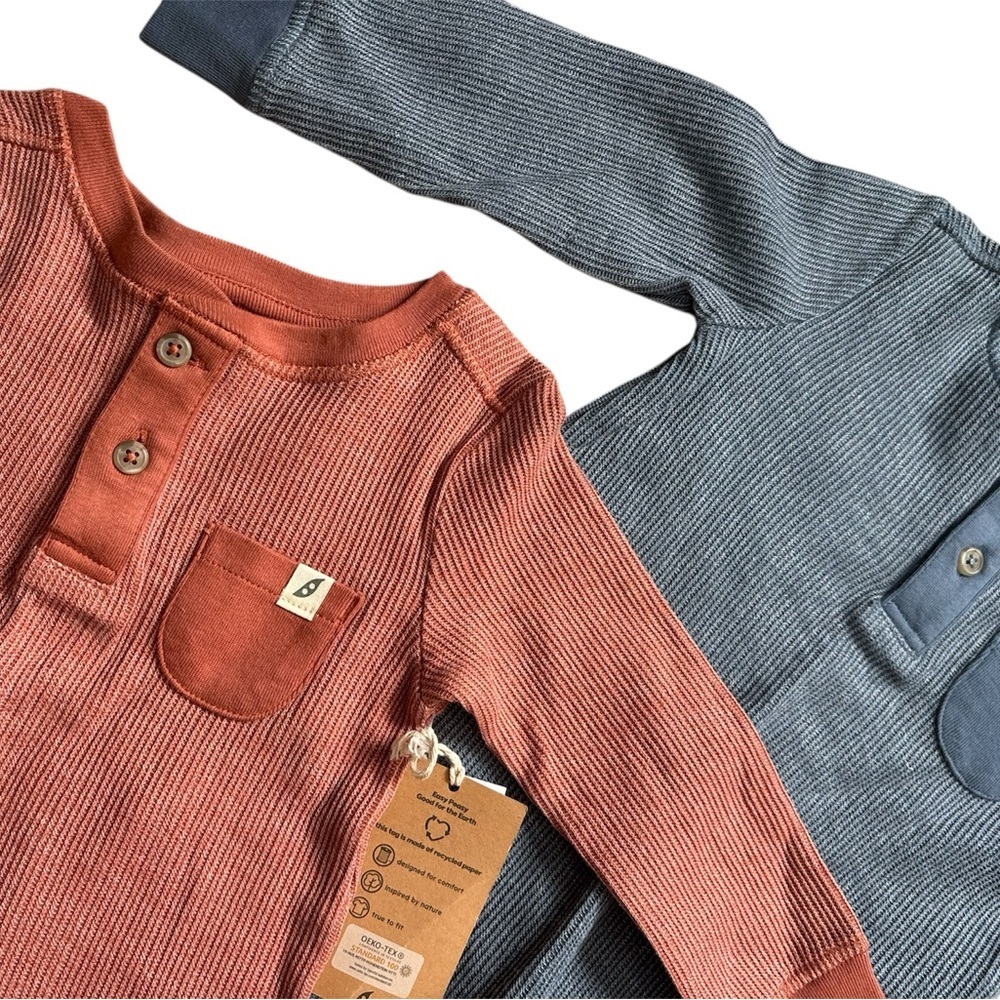Kids One Piece Set - Blue and rustic orange - Picture 2 of 4